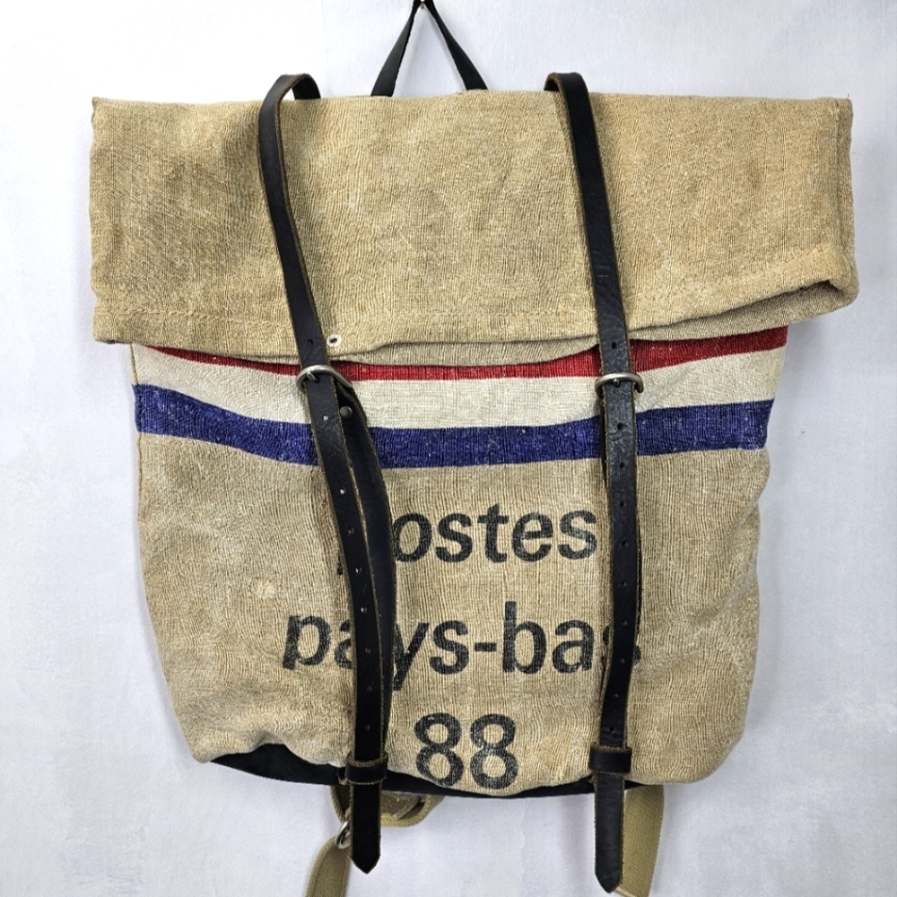 Stash Co Dutch vintage mail canvas backpack